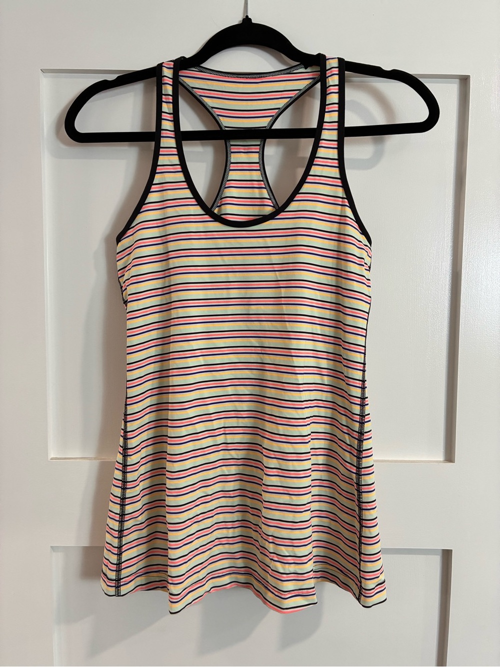 Lululemon SeaWheeze 2013 Mountie Stripe Cool Racerback Tank Size 4